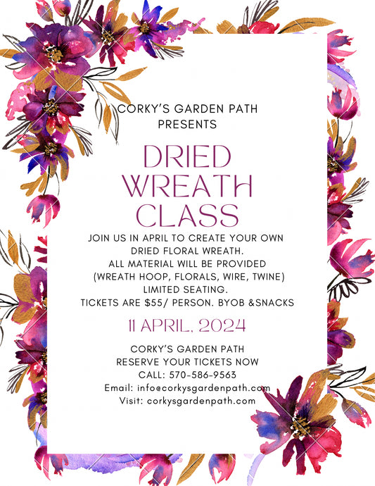 Dried Floral Wreath Class