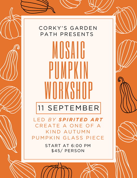 Mosaic Pumpkin Workshop w Spirited Art